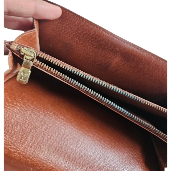 Louis Vuitton Wallet Purse Long Wallet Monogram Brown Woman Authentic Vintage - Picture 6 of 9